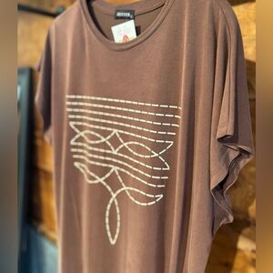 Cowboy Boot Stitch T-Shirt Dress